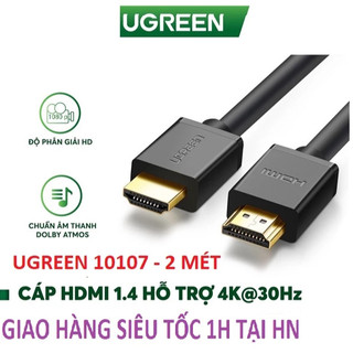 Dây hdmi dài 2m ugreen hd104 10107 - hàng chính hãng bh 18 tháng