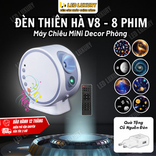  Đèn thiên hà galaxy V8 có loa bluetooth - chiếu bầu trời sao vũ trụ tinh vân... dành cho decor trang trí phòng BH-12T 