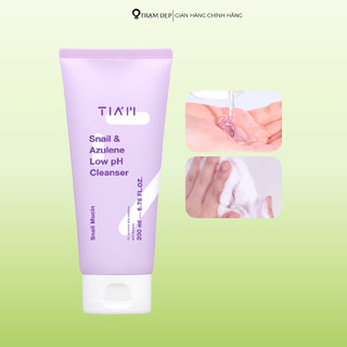 Sữa Rửa Mặt TIA’M Ốc Sên Làm Dịu Và Phục Hồi Da Snail & Azulene Low pH Cleanser  200ml  