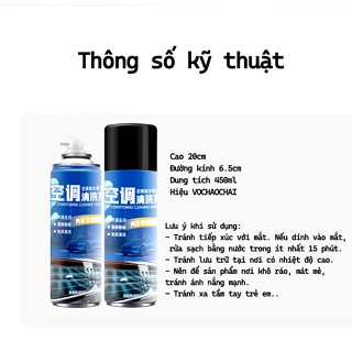 Chai Xịt Vệ Sinh Máy Lạnh Xe Hơi 450ml – Làm Sạch Nhanh, Dễ Dàng Sử Dụng