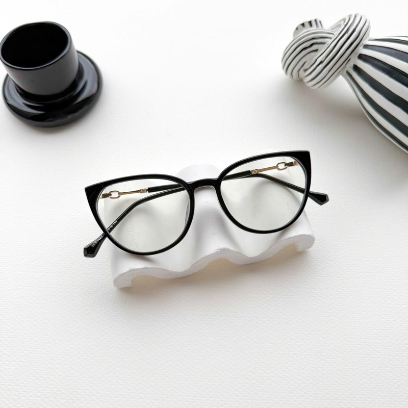 Kính giả cận, Gọng kính cận mắt mèo viền mảnh nhựa phối kim loại 30213 Jolie eyewear