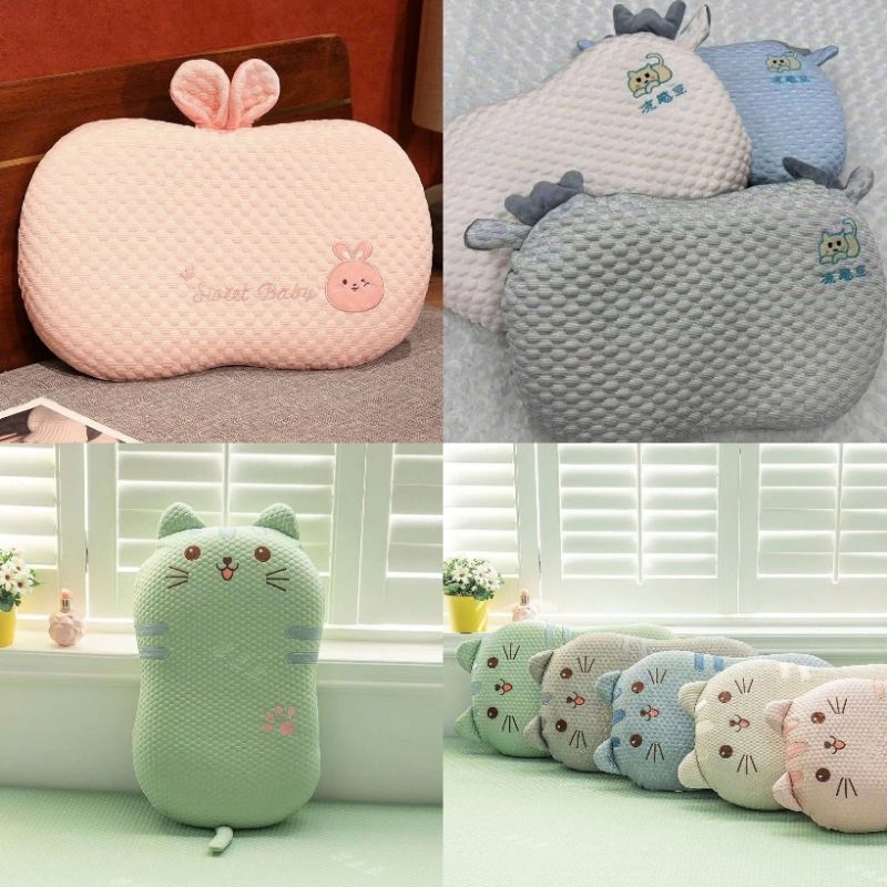Gối nằm cao su non massage , Gối băng lạnh thế hệ mới , Gối được thiết kế lỗ thoáng của các hạt nổi thoáng cho các bé