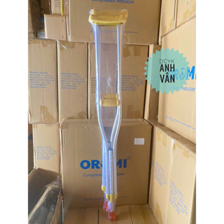    HOẢ TỐC   NẠNG CHỐNG NÁCH INOX NHÔM GỖ   1 CẶP   