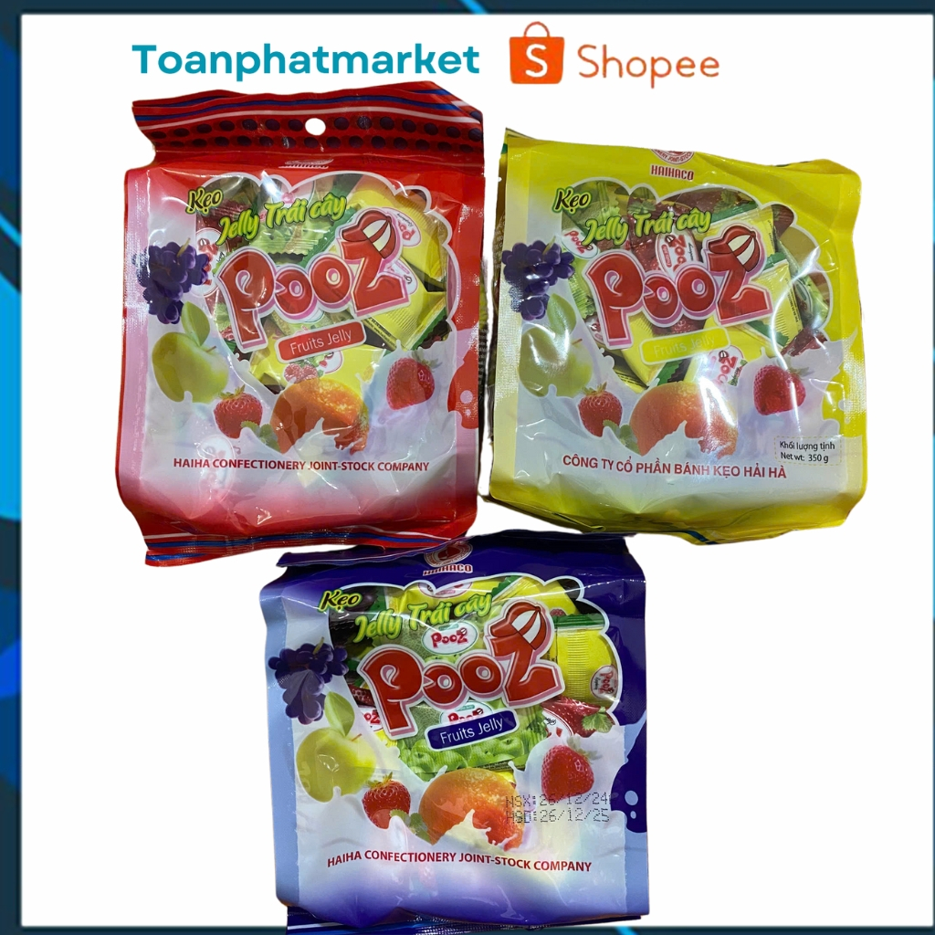 Kẹo dẻo jelly hoa trái pooz Hải Hà gói 350g