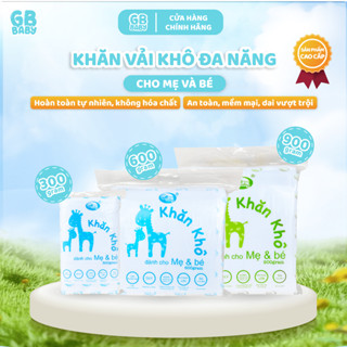 🔥 Khăn Vải Khô Đa Năng Gbbaby – Mềm Mại, An Toàn Cho Bé – Bịch 300g/600g/900g 🔥
