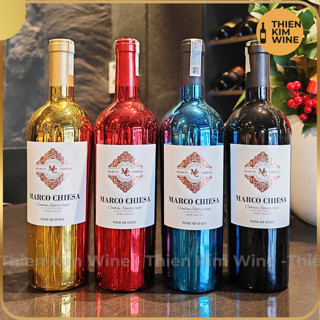   Chính Hãng  - Rượu Vang Đỏ Ngọt Ý Marco Chiesa Semi Dolce - 750ml  10,5%  