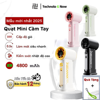 ⭐Quạt điện cầm tay Mini⭐ N108 Quạt gió siêu tốc 100 cấp độ tích Tích Hợp Pin 4800mah QuạT CầM Tay Mini SạC đIệN 