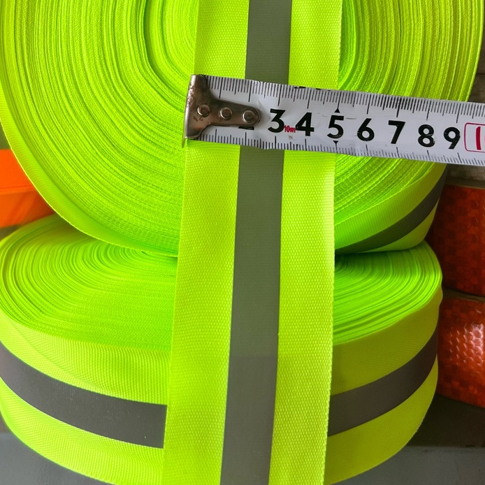 cuộn vải phản quang 5cm dài 100 mét,dây phản quang