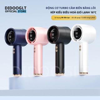 Quạt cầm tay mini gấp gọn 5 cấp độ gió sạc pin tiện dụng, dung lượng pin 6000mAh đèn led báo pin xoay 90 độ - Didooglt