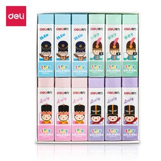 Gôm Tẩy 4B DELI 3045 chú lính chì - Tẩy Êm, Không Bám Bụi - Phù Hợp Học Sinh & Văn Phòng