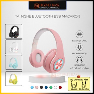 Tai nghe chụp tai bluetooth không dây cao cấp B39, headphone bluetooth gaming có thể gập gọn tiện lợi âm bass mạnh mẽ