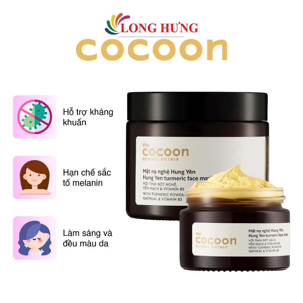 Mặt nạ nghệ Hưng Yên Cocoon giúp da rạng rỡ và mịn màng (30ml/100ml)