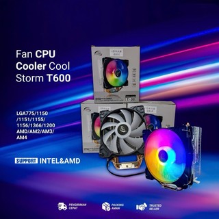 Tản Nhiệt Khí CPU LED 7 Màu Cool Storm T600 RGB - Intel LGA775/1156/1155/1150/1151/1200/1366/1700 và AMD AM2/AM3/AM4/AM5