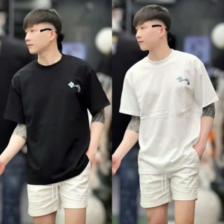 Áo thun nam cổ tròn thêu chữ xịn chất vải co dãn form dáng ôm boy phố - Kiimchi store