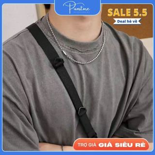  Vòng Cổ Trơn Thời Trang Nam Basic PUN Cá Tính Mãnh Mẽ Màu Bạc Cao Cấp Chất Liệu Titan Không Gỉ - Vòng Cổ Trơn 