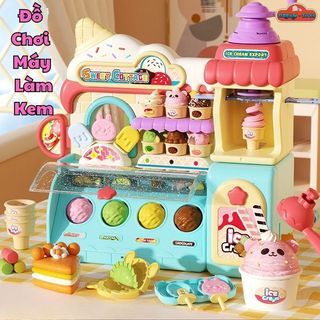 Bộ Đồ Chơi Máy Làm Kem, Làm Mì 12/36 Đất Sét Có Sẵn Khuôn Cho Bé Thoả Sức Tạo Hình - Phụ Kiện Làm Bếp Cho Bé Gái Học Nấu