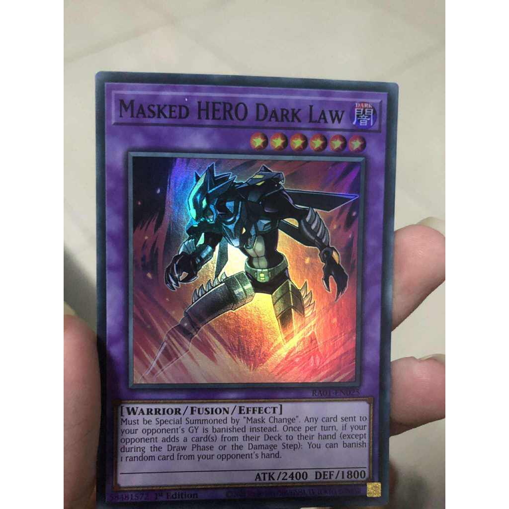Ther baif Yugioh Masked HERO Dark Law - RA01-EN025 - Super Rare