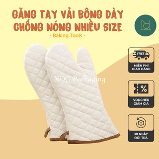  GĂNG TAY LÒ NƯỚNG CHỊU NHIỆT GĂNG TAY CÁCH NHIỆT DÀY BẮC BẾP CHỐNG NÓNG HÀNG DÀY  2 CHIẾC  - Dụng cụ làm bánh 