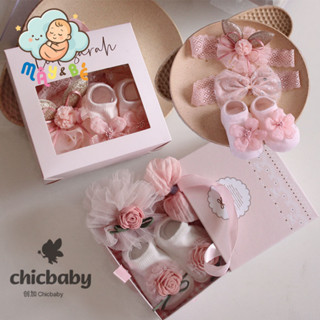 Set Quà Tặng Giày Tất, Băng Đô Hàn Quốc Cao Cấp Cho Bé Gái (Kèm Hộp)