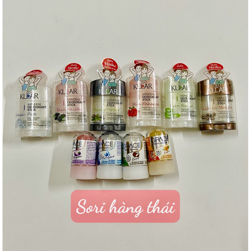 LĂN NÁCH ĐÁ KHOÁNG KLEAR GRACE THÁI LAN NGĂN MÙI KHÔNG Ố VÀNG