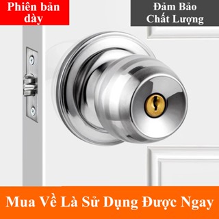  Ổ khóa cửa tay nắm tròn BTOOL inox màu bạc cò ngắn 5cm cò dài 6cm và bộ hỗn hợp 2 cò dùng cho cửa phòng 