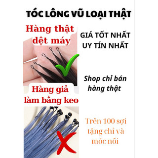 (sỉ) Tóc nối lông vũ 9D siêu rẻ loại vip 50cm combo khách 100 sợi