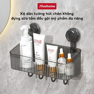 Kệ Đựng Đồ Nhà Tắm Hút Chân Không Trong Suốt JYoohome Kệ Nhựa Dán Tường Đựng Dầu Gội Sữa Tắm Đa Năng