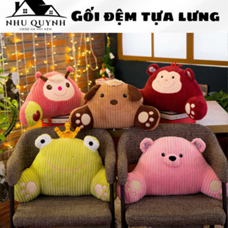 Gối đệm tựa lưng ghế văn phòng, tựa lưng ghế ô tô, gối tựa ghế hình thú ngộ nghĩnh đáng yêu