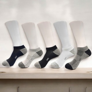  COMBO 5 đôi  10 đôi tất cổ ngắn phối gót Owen 100% cotton khử mùi 
