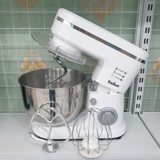 Máy đánh trứng, trộn bột công nghiệp Kesun 1500W, bồn inox 5L, 3 phơi đánh
