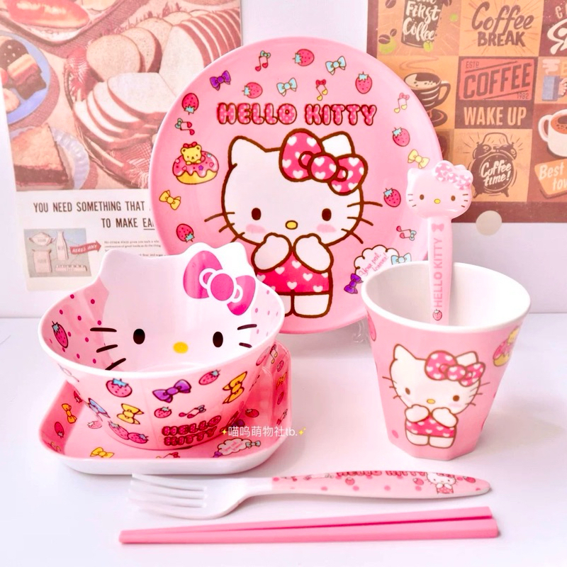 🌸𝐓𝐀̣̆𝐍𝐆 𝐐𝐔𝐀̀🌸 SET COMBO BÀN ĂN HELLO KITTY