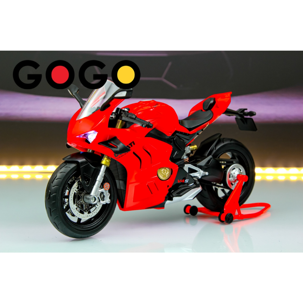 Xe mô hình mô tô Ducati Panigale V4S 1:9 sáng đèn