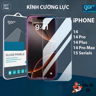  Kính Cường Lực GOR IPHONE 14 Pro Max  14  14 Pro  14 Plus  IP 17 PROMAX  17 PRO IP 11  12  13  15  16  series Trong Suốt 