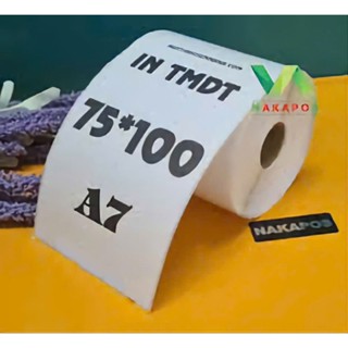 [COMBO 4 CUON] Giấy In Đơn Hàng A7 Tem vận chuyển 75x100 Decal Tự Dính Giấy In Nhiệt 75*100 In Mã Vạch 7.5*10 giấy nhiệt