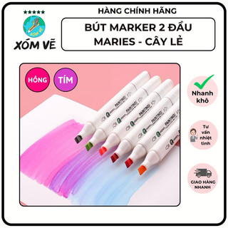   XÓM VẼ  Bút màu dạ Marker 2 đầu - Tông Hồng & Tím 