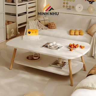 Bàn trà phòng khách 2 tầng Minh Như thiết kế đơn giản, hiện đại chất liệu gỗ MDF cao cấp - D58