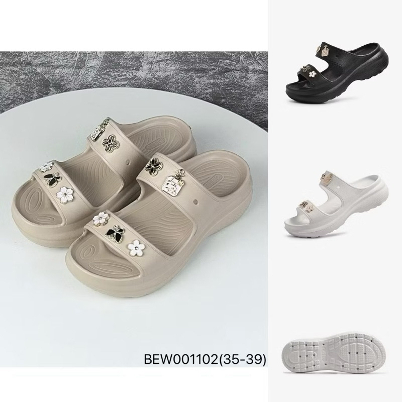 Dép lê nữ Bitis BEW001102 Đen, Nâu