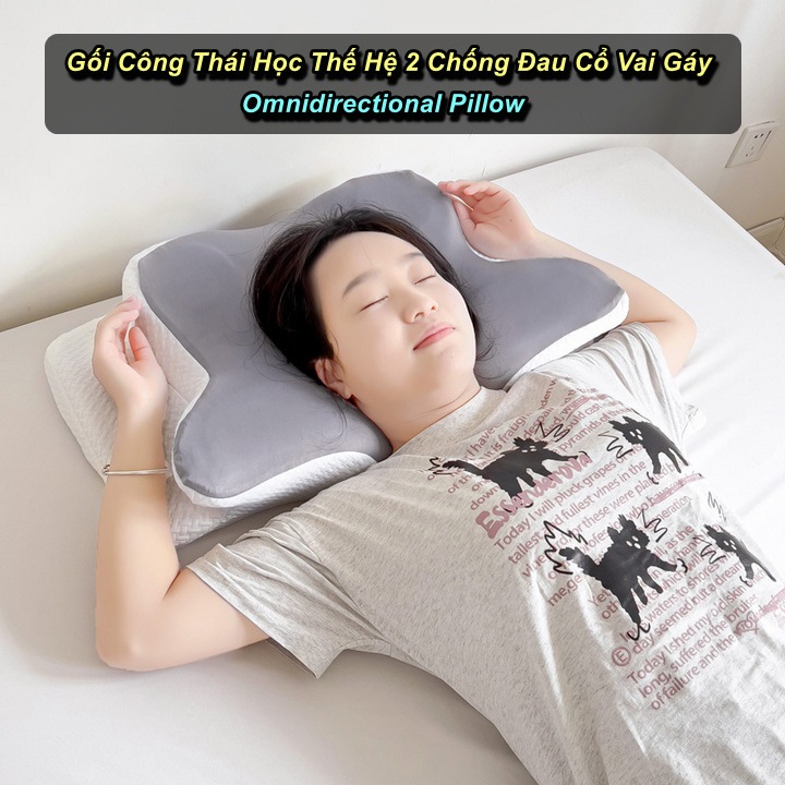 Gối Công Thái Học Thế Hệ 2 Chống Đau Cổ Vai Gáy Omnidirectional Pillow Cao Cấp - King Sport VN