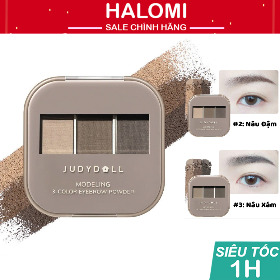 Bột tán chân mày JUDYDOLL 2g mịn lì lên màu chuẩn phẩy sợi sắc nét chống thấm nước lâu trôi