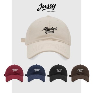  Mũ Lưỡi Trai Hàn Quốc Thêu Chữ Aburdant Mind Jussy Official Nón Kết Nam Nữ Vải Cotton Thoáng Đầu Có Khóa Thu Chỉnh Size 