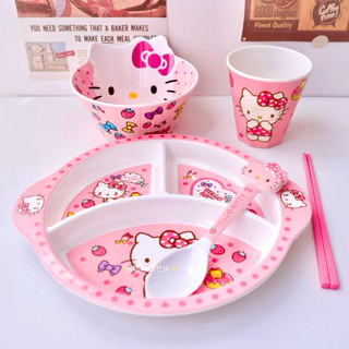 🌸𝐓𝐀̣̆𝐍𝐆 𝐐𝐔𝐀̀🌸 SET COMBO BÀN ĂN HELLO KITTY