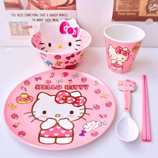 🌸𝐓𝐀̣̆𝐍𝐆 𝐐𝐔𝐀̀🌸 SET COMBO BÀN ĂN HELLO KITTY