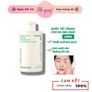 Nước Tẩy Trang Innisfree Green Tea Amino Hydrating Cleansing Water 320ml Cho Da Dầu Mụn