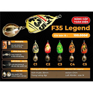 Nhái hơi F35 Legend [ Vũ Hiếu ] mẫu mới 2025 chính hãng, Lưỡi trắng độc quyền sắc bén, giữ cá tốt, hạn chế rỉ cao
