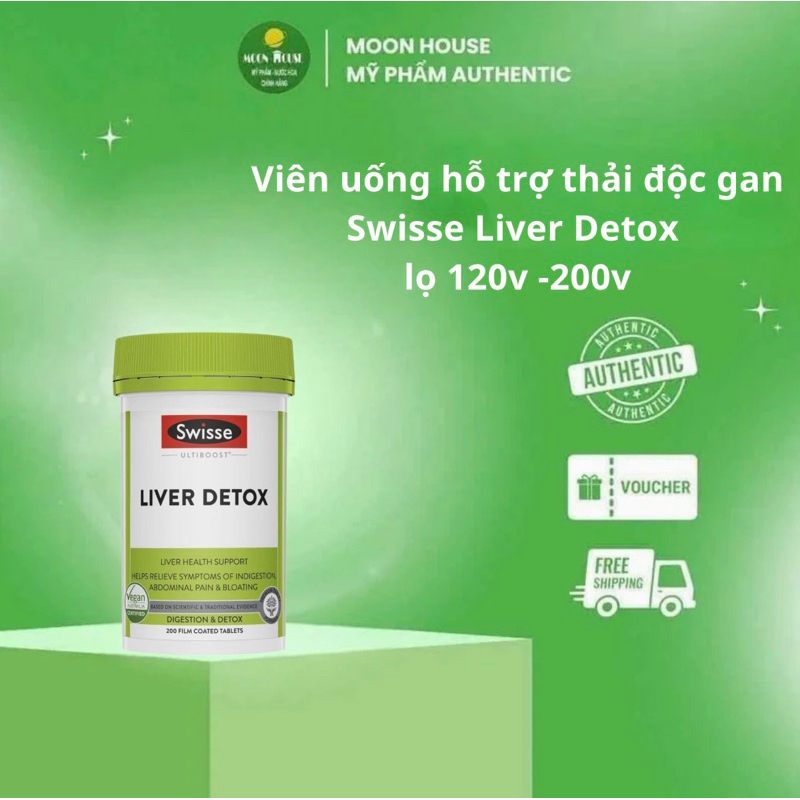 Viên uống hỗ trợ thải độc gan Swisse Liver Detox  lọ 120v -200v