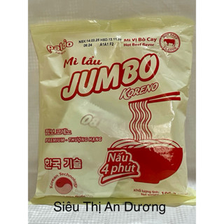 combo 10 gói mì lẩu Koreno jumbo 100g/ gói vị bò cay và vị kim chi