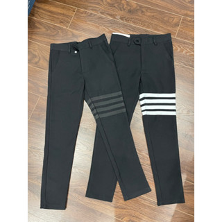 quần âu nam hàn quốc 4 sọc trắng vải tăm lì dày dặn co dãn tốt