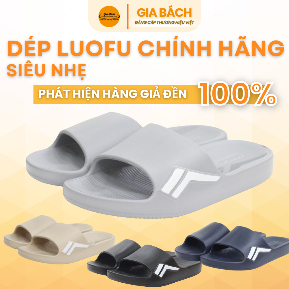 Dép lê Luofu nam nữ chính hãng full box siêu nhẹ 4 màu đế lót xốp siêu êm giúp cảm giác chân nhẹ nhàng chống nước tuyệt 