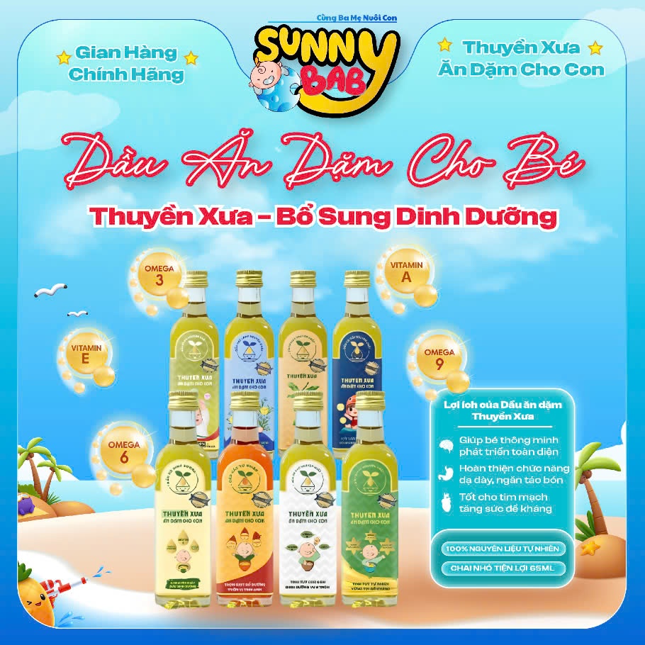 [CHỨNG NHẬN CHÍNH HÃNG] Dầu ăn dặm Thuyền Xưa cho Bé từ 6 tháng tuổi