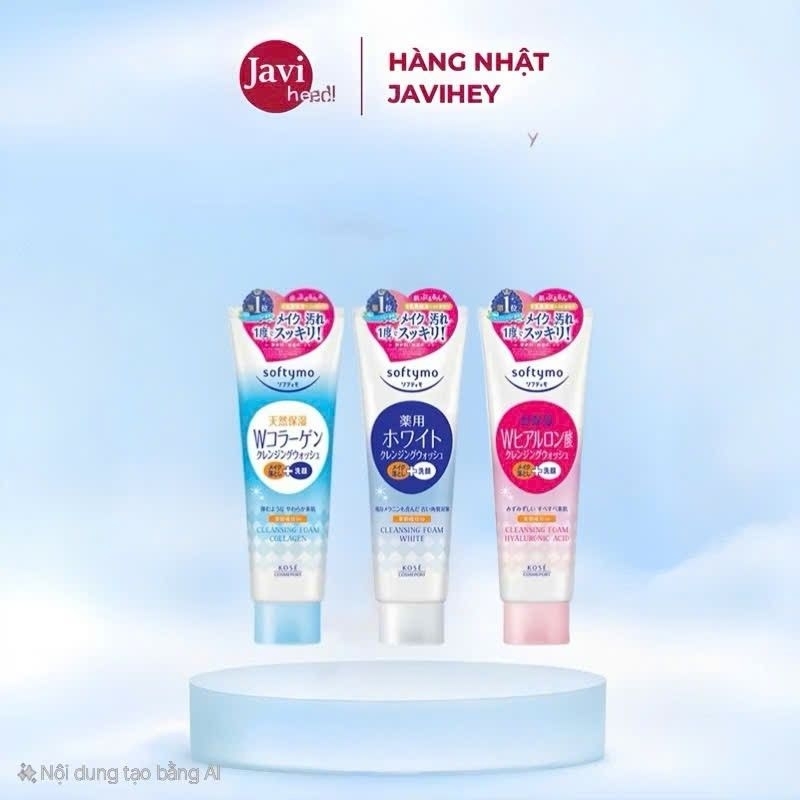 Sữa rửa mặt Kose Softymo 190g/220g Nhật Bản